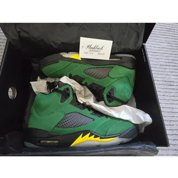 EUC/Like New! Air Jordan 5 Retro SE Green Sneakers - Size 10.5 - Picture 2 of 12